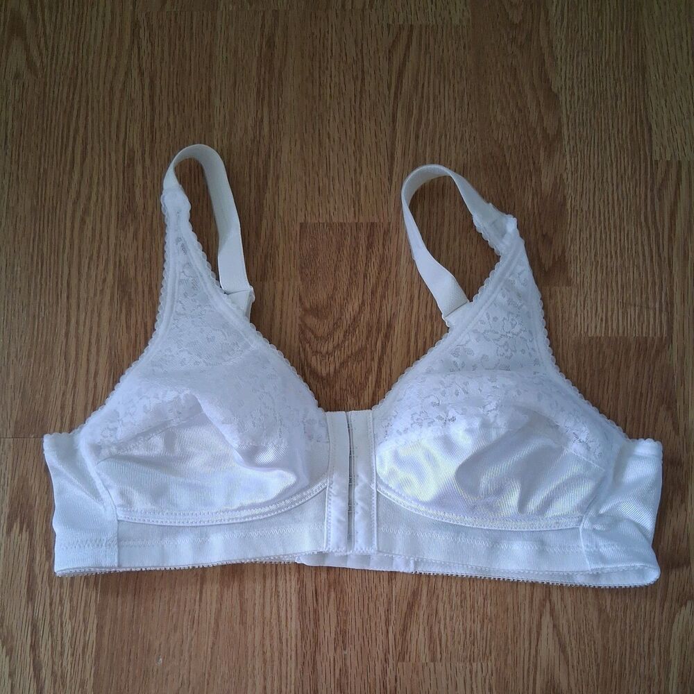Jodee Wireless Balanced Fit Bra 36A White Hook & Eye Front Back Adjustable 185